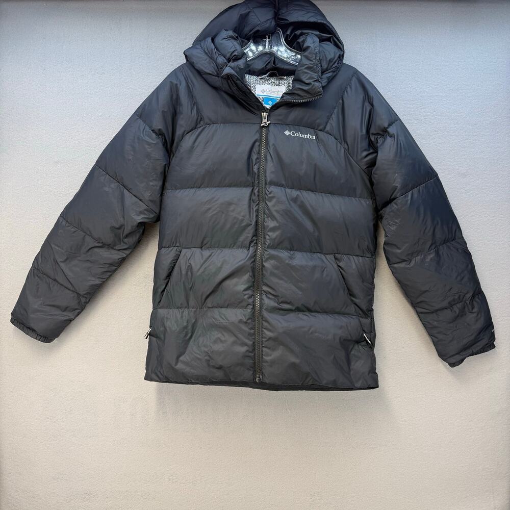 Columbia Winter Coat Girl's L Black Omni-Heat 3D Puffer Coat Hood